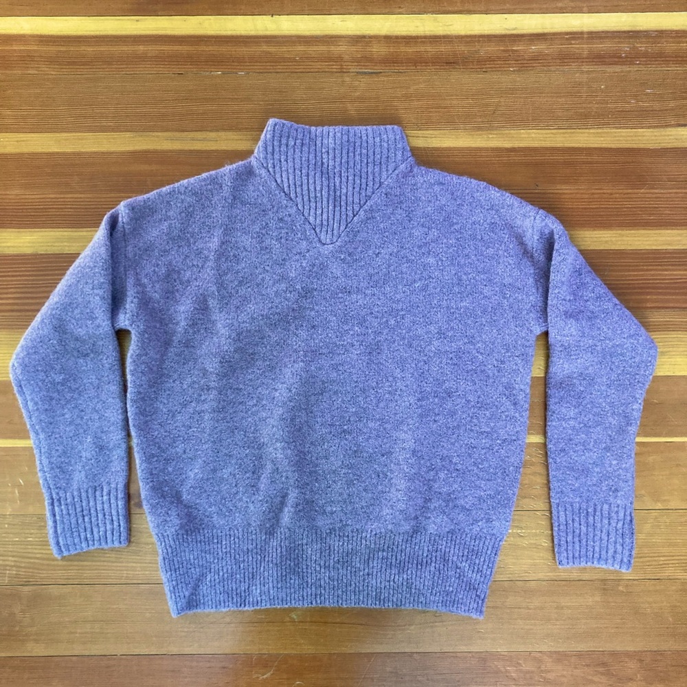 Madewell Mauve mockneck wool sweater